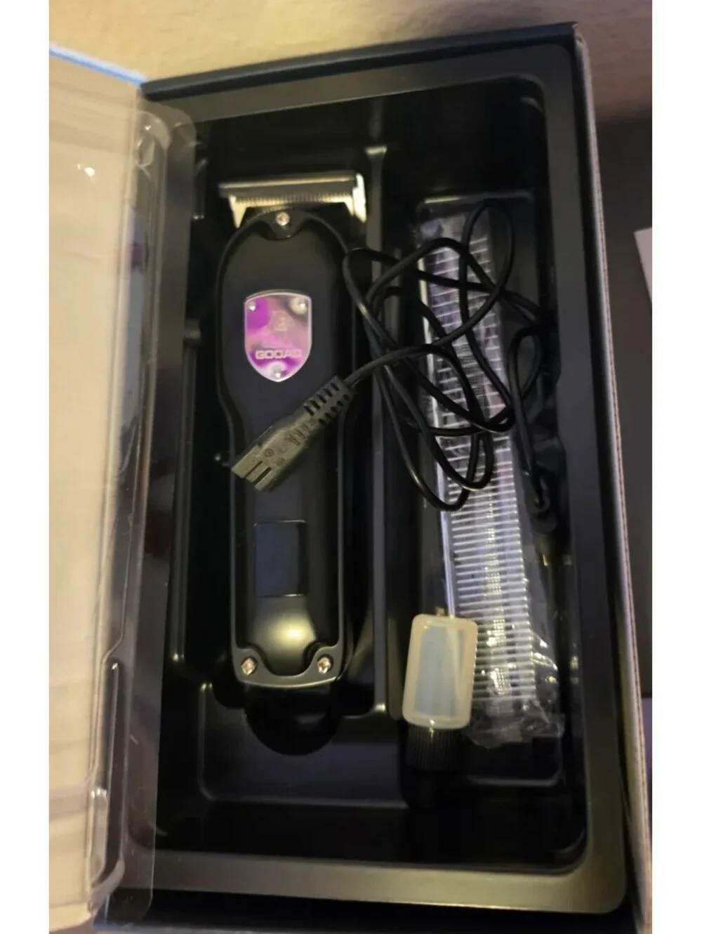 GODAD ELECTRIC PET GROOMING CLIPPER TRIMMER KIT WITH COMB ACCESSORY IN CASE